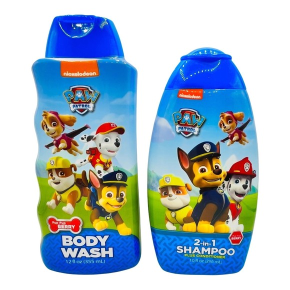 PAW PATROL Bath Body Wash & 2 in 1 Shampoo Conditioner Set Pup Pup Berry 22 oz - Picture 1 of 12